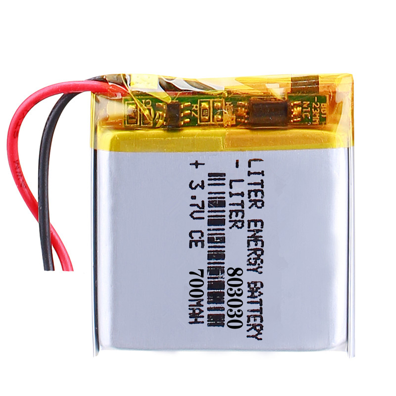 Li Polymer Battery LP551530 3.7V 200mAh with protection circuit and wires