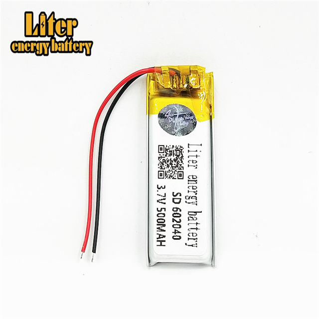 100pcs Lithium Polymer Battery liter 602040 3.7V 500mAh With PCM and Wires